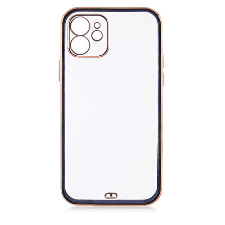 iPhone 12 Uyumlu Zore Voit Clear Kılıf-Siyah