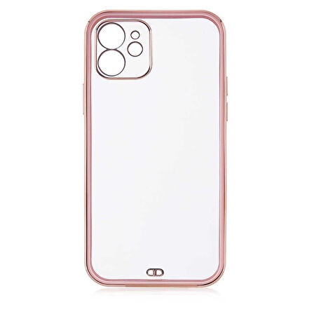iPhone 12 Uyumlu Zore Voit Clear Kılıf-Pembe