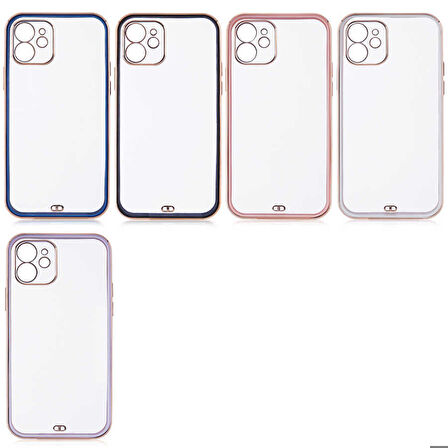 iPhone 12 Uyumlu Zore Voit Clear Kapak-Lila