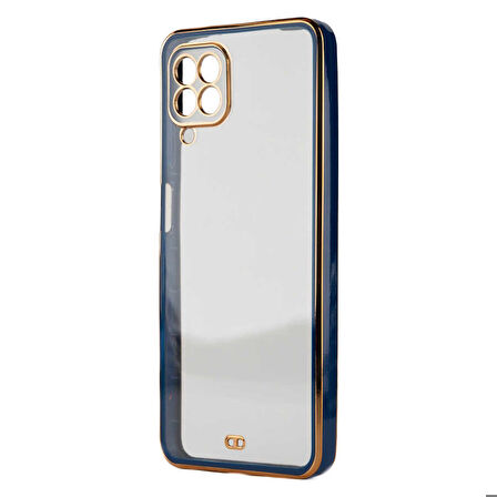Galaxy M22 Uyumlu Zore Voit Clear Kapak-Lacivert