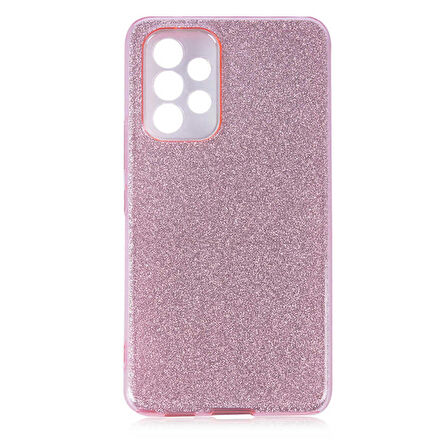 Galaxy A73 Uyumlu Zore Shining Silikon-Pembe