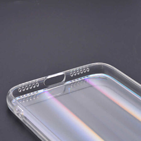iPhone SE 2022 Uyumlu Zore Rainbow Kılıf-Renksiz