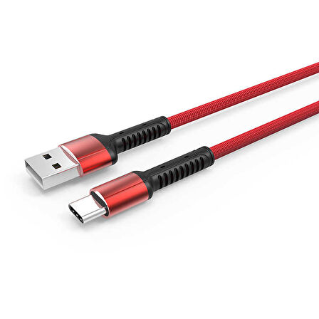 Kırmızı LS63 Type-C Usb Kablo-Zore