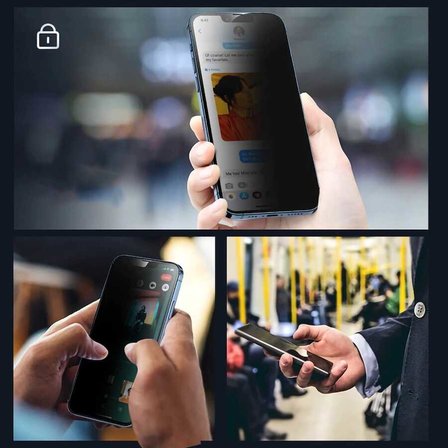 iPhone 16E Davin 5D Privacy Cam Ekran Koruyucu - Siyah
