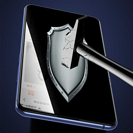 Oppo Reno 2Z Uyumlu Davin 5D Privacy Cam Zore Ekran Koruyucu