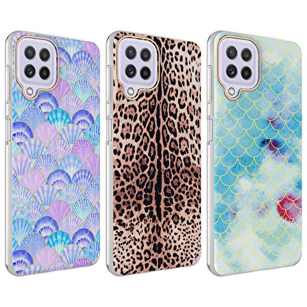 Galaxy A22 4G Uyumlu Zore Bella Kapak-Mavi