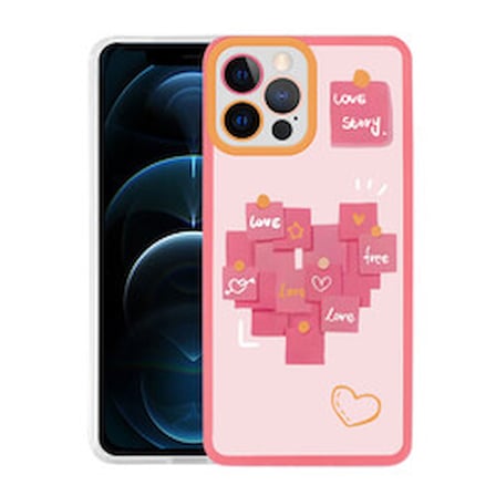 Lexroo iPhone 12 Pro Max M-Fit Desenli Silikon İnce Kılıf - Love Story