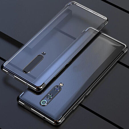 Oppo RX17 Pro Köşeleri Renkli Şeffaf Kamera Korumalı Kılıf