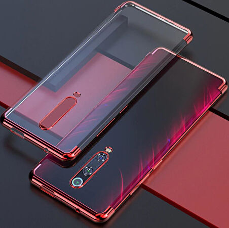 Oppo RX17 Pro Köşeleri Renkli Şeffaf Kamera Korumalı Kılıf