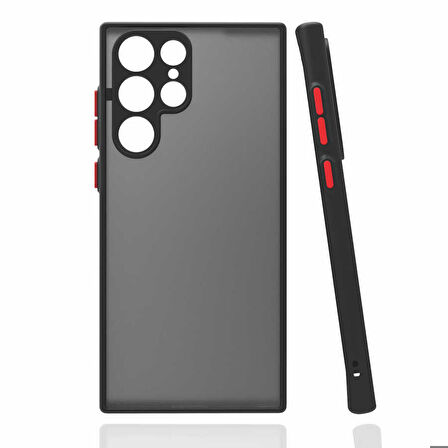 Galaxy S22 Ultra Uyumlu Zore Hux Kapak-Siyah