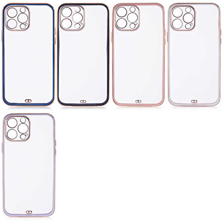 iPhone 12 Pro Max Uyumlu Zore Voit Clear Kılıf-Lila