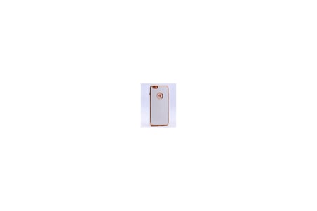 Lexroo Apple iPhone 7 Kılıf Lexroo Arkası Parlak 360 Silikon - Beyaz-Gold