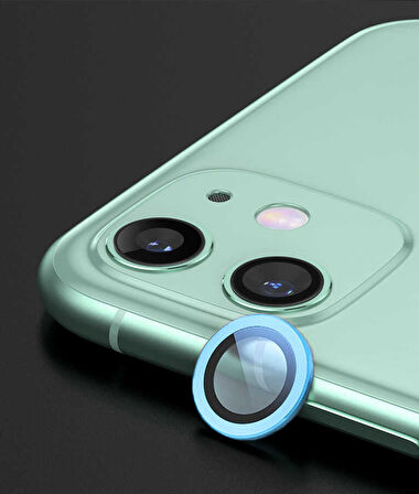 iPhone 12 Mini Uyumlu Zore CL-07 Kamera Koruyucu-Mavi