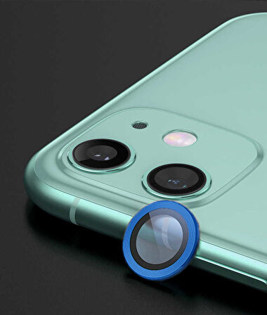 iPhone 12 Mini Uyumlu Zore CL-07 Kamera Koruyucu-Lacivert