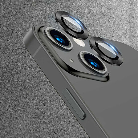 iPhone 13 Uyumlu Zore CL-07 Kamera Koruyucu-Siyah