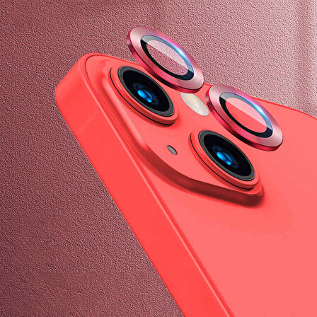 iPhone 13 Mini Uyumlu Zore CL-07 Kamera Koruyucu-Kırmızı