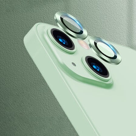 Lexroo iPhone 13 Mini Kamera Lens Koruyucu - Açık Yeşil