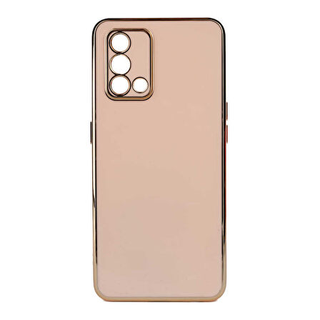 Oppo A74 4G Kılıf Zore Bark Kapak-Rose Gold