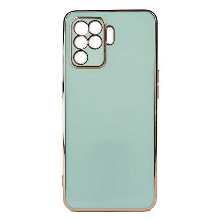 Oppo Reno 5 Lite Kılıf Zore Bark Kapak-Açık Yeşil