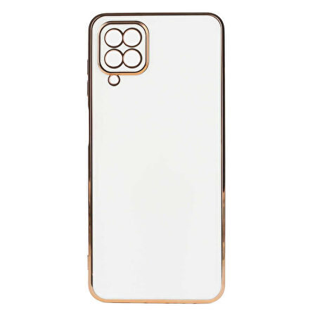Galaxy A12 Uyumlu Zore Bark Kapak-Beyaz