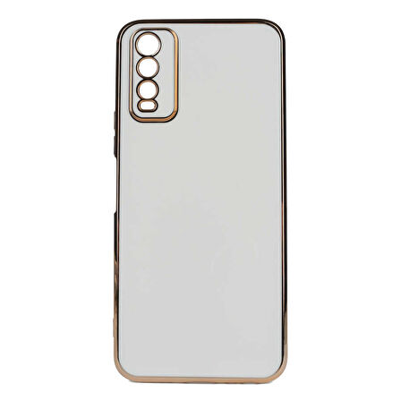 Vivo Y11S Kılıf Zore Bark Kapak-Beyaz