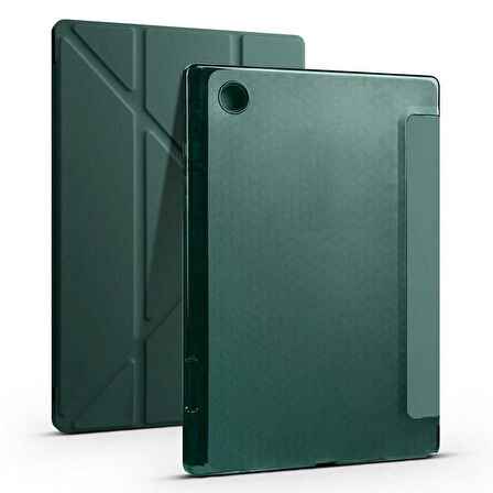 Samsung Galaxy Tab A8 10.5 SM-X200 (2021) Kılıf Zore Tri Folding Kalem Bölmeli Standlı Kılıf