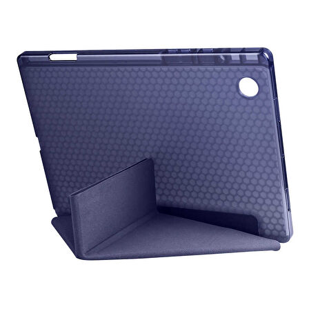 Galaxy Tab A8 10.5 SM-X200 (2021) Kılıf  Uyumlu ​İNC Tri Folding Kalem Bölmeli Standlı Kılıf-Açık Yeşi