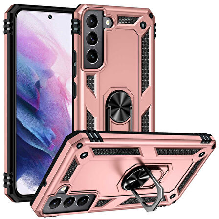 Galaxy S22 Plus Uyumlu Zore Vega Kılıf-Rose Gold