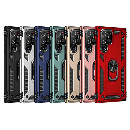 Galaxy S22 Ultra Uyumlu Zore Vega Kılıf-Kırmızı