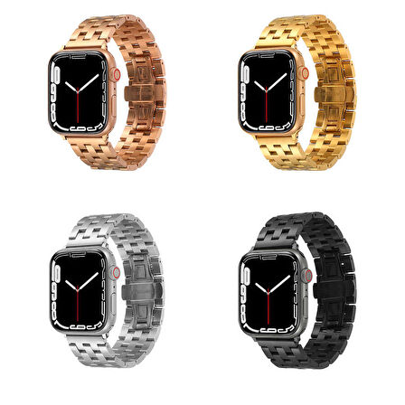 Watch 42mm Uyumlu KRD-20 Metal Zore Kordon-Siyah