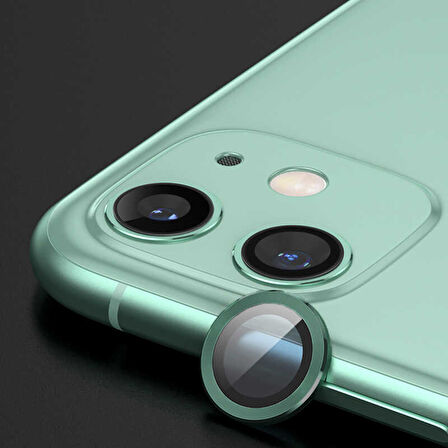 iPhone 12 Uyumlu Zore CL-07 Kamera Koruyucu-Koyu Yeşil