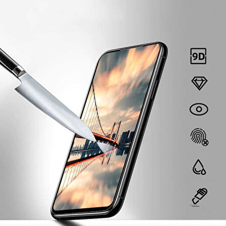 Xiaomi Mi 9T Uyumlu Davin 5D Cam Zore Ekran Koruyucu
