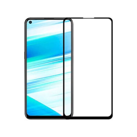 Lexroo Oppo A92 5D Cam Ekran Koruyucu - Siyah
