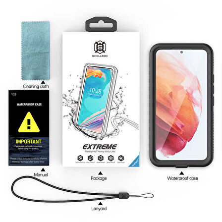 Galaxy S22 Plus Uyumlu 1-1 Su Geçirmez Uyumlu-Siyah