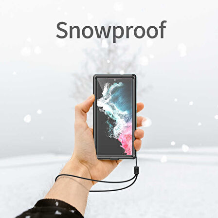 Galaxy S22 Ultra Uyumlu 1-1 Su Geçirmez Uyumlu-Siyah