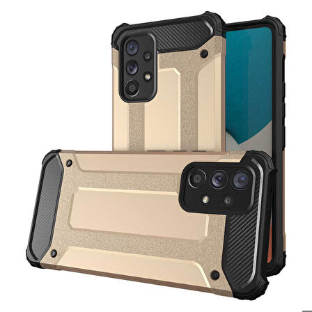 Galaxy A33 5G Uyumlu Zore Crash Silikon Kapak-Gold