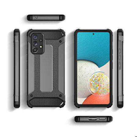 Galaxy A33 5G Uyumlu Zore Crash Silikon Kapak-Gri