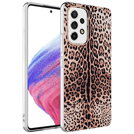 Galaxy A33 5G Uyumlu Zore Bella Kapak-Leopar