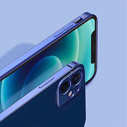 iPhone 12 Pro Uyumlu Zore Gbox Kılıf-Mavi Açık