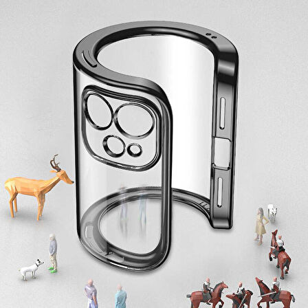 iPhone 12 Pro Uyumlu Zore Gbox Kılıf-Mavi Açık