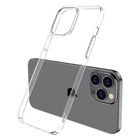 iPhone 12 Pro Kılıf Ultra İnce Sararmaz Sert Mika Kamera Yükseltili Novatech