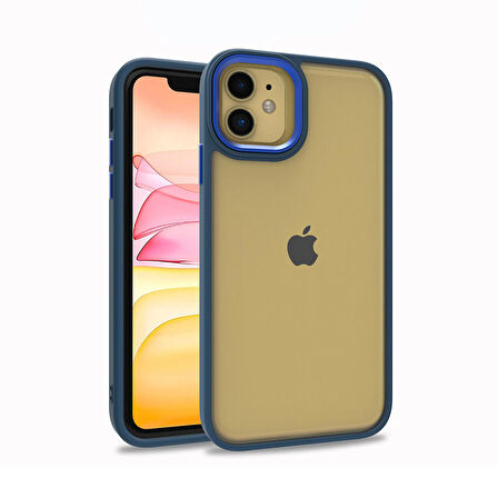 iPhone 11 Uyumlu Zore Flora Kapak-Mavi