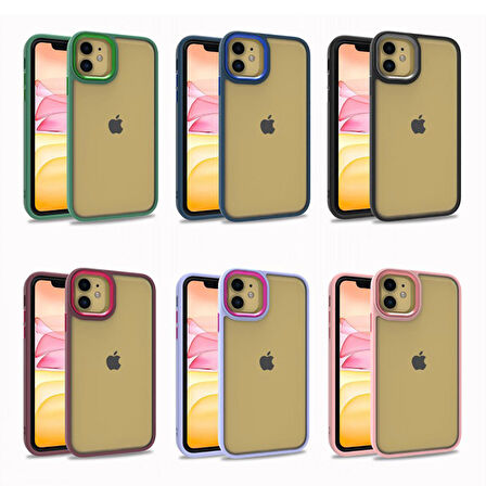 iPhone 11 Uyumlu Zore Flora Kapak-Mavi