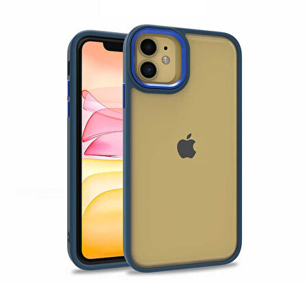 iPhone 11 Kılıf Flora Kamera Çıkıntılı Arkası Şeffaf Köşeleri Parlak Renkli Işlemeli Flora Kapak