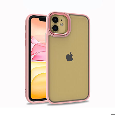 iPhone 11 Uyumlu Zore Flora Kapak-Rose Gold