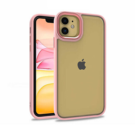 iPhone 11 Kılıf Flora Kamera Çıkıntılı Arkası Şeffaf Köşeleri Parlak Renkli Işlemeli Flora Kapak