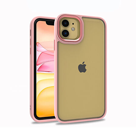 iPhone 11 Kılıf Flora Kamera Çıkıntılı Arkası Şeffaf Köşeleri Parlak Renkli Işlemeli Flora Kapak