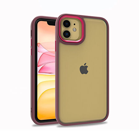 iPhone 11 Uyumlu Zore Flora Kılıf-Kırmızı