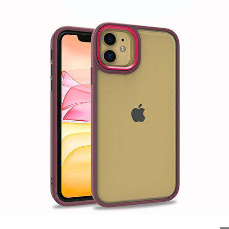 iPhone 11 Uyumlu Zore Flora Kapak-Kırmızı