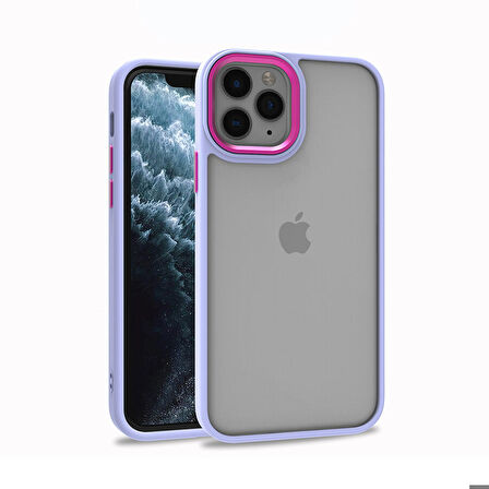 iPhone 11 Pro Max Uyumlu Zore Flora Kapak-Lila